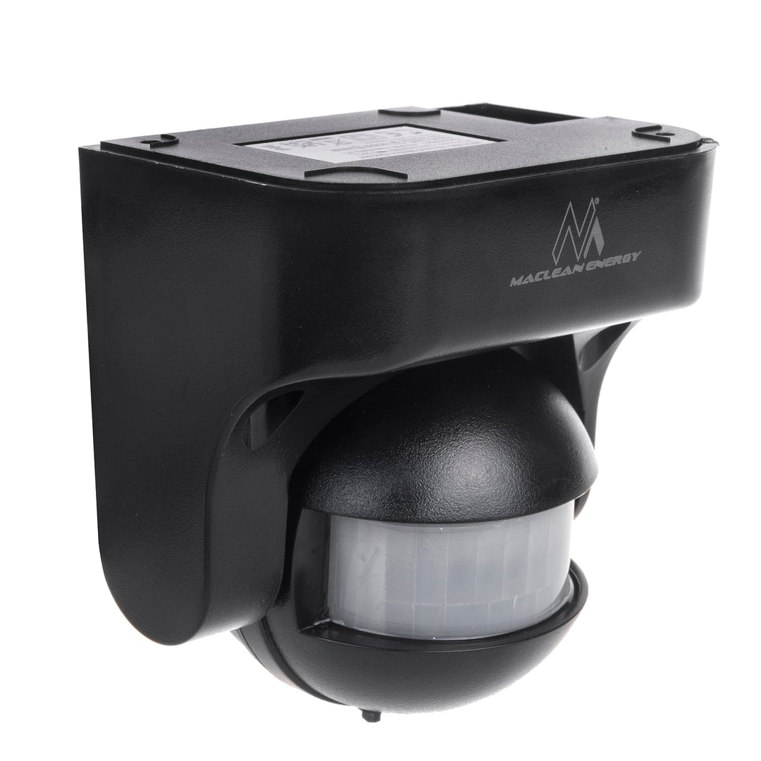 Maclean PIR-bevægelsessensor, infrarød, IP44, sort, rækkevidde 12 m, maks. belastning 800/1200 W, MCE358 B