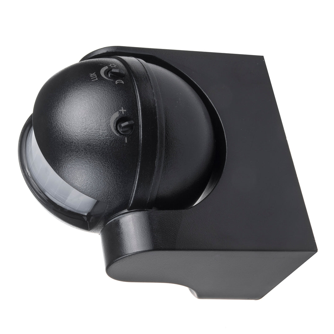 Maclean PIR-bevægelsessensor, infrarød, IP44, sort, rækkevidde 12 m, maks. belastning 800/1200 W, MCE358 B