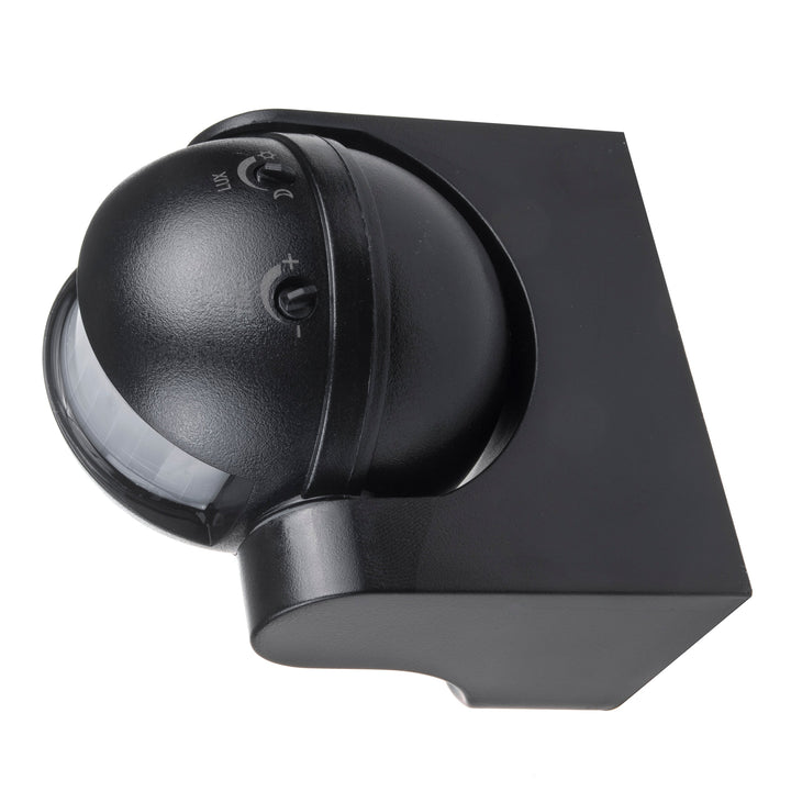Maclean PIR-bevægelsessensor, infrarød, IP44, sort, rækkevidde 12 m, maks. belastning 800/1200 W, MCE358 B