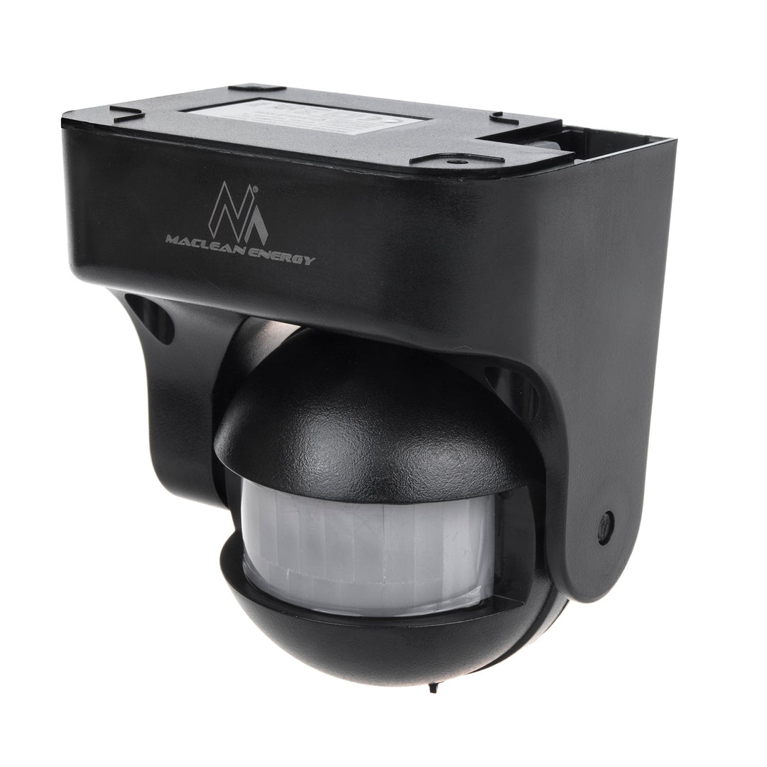 Maclean PIR-bevægelsessensor, infrarød, IP44, sort, rækkevidde 12 m, maks. belastning 800/1200 W, MCE358 B