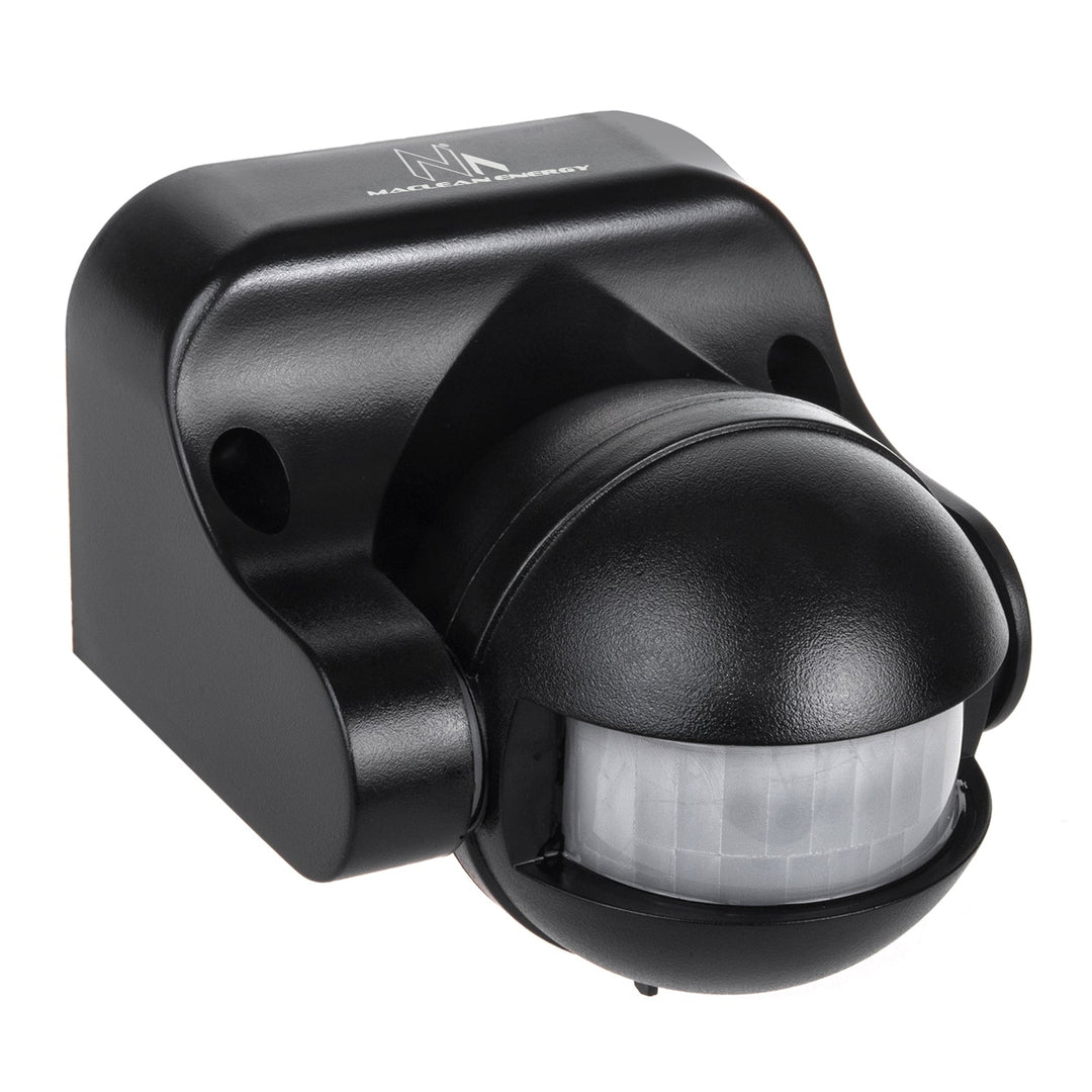 Maclean PIR-bevægelsessensor, infrarød, IP44, sort, rækkevidde 12 m, maks. belastning 800/1200 W, MCE358 B