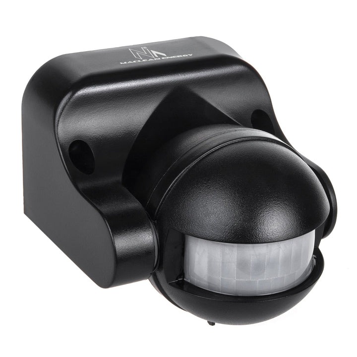 Maclean PIR-bevægelsessensor, infrarød, IP44, sort, rækkevidde 12 m, maks. belastning 800/1200 W, MCE358 B