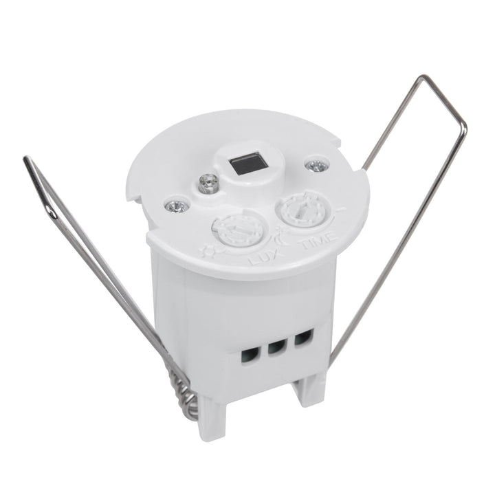 Maclean PIR-bevægelsessensor, indbygget i loftet, rækkevidde 6 m, maks. belastning 300/150 W, MCE359