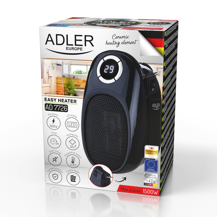 Adler Easy Heater AD 7726 varmeblæser 1500 W med LED-display