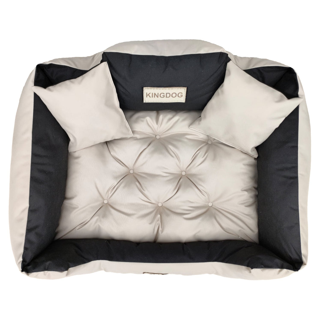 Stort hundeseng, kattebørne 115 x 95 Beige - Kingdog størrelse XL