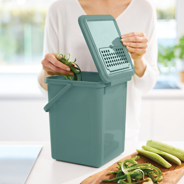 Kompostspand med kulfilter Rotho Bio 9L mørkegrøn