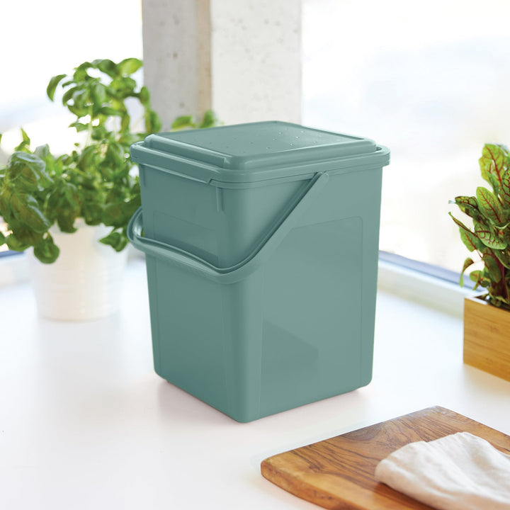 Kompostspand med kulfilter Rotho Bio 9L mørkegrøn