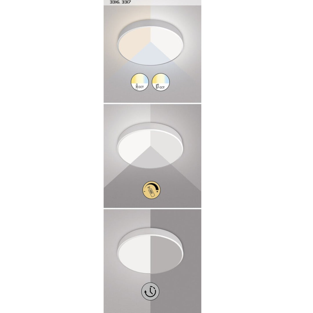 Tesia loftslampe, ind. Ceil.LED 60W, m.black,D60cm - loftlampe