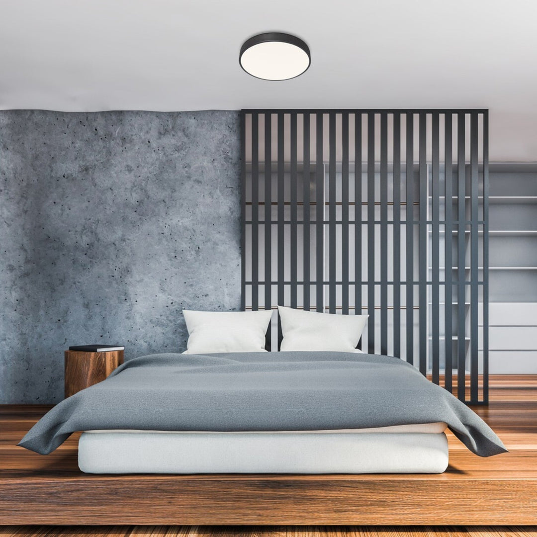 Tesia loftslampe, ind. Ceil.LED 60W, m.black,D60cm - loftlampe