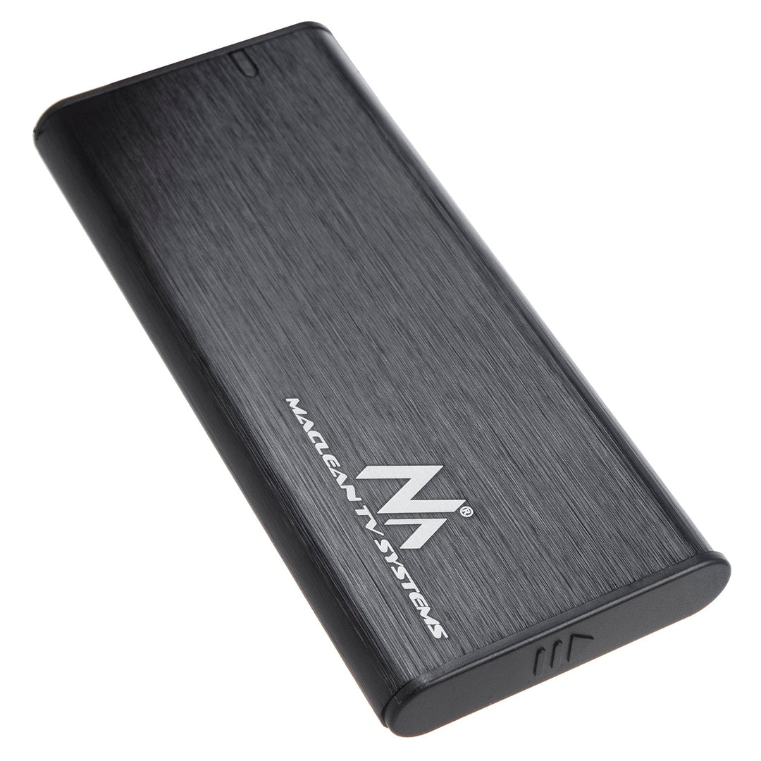 Maclean-diskkabinet, SSD M.2, NVMe (PCIe), NGFF (SATA), USB 3.1, størrelser 2230/2240/2260/2280, aluminiumskabinet, MCE443