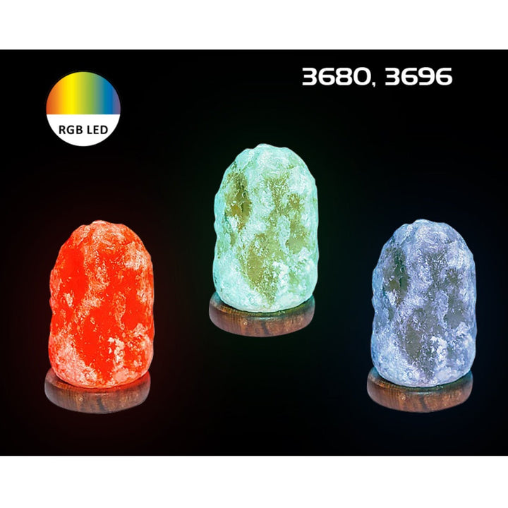 Wasabi, ind.deco.RGB.saltlamp, LED 1W, moon - dekorativ lampe