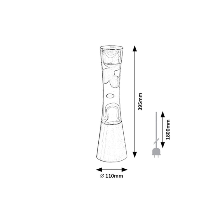 Minka, lavalampe Gy6.35 20W, 39,5 cm regnbue - dekorativ lampe