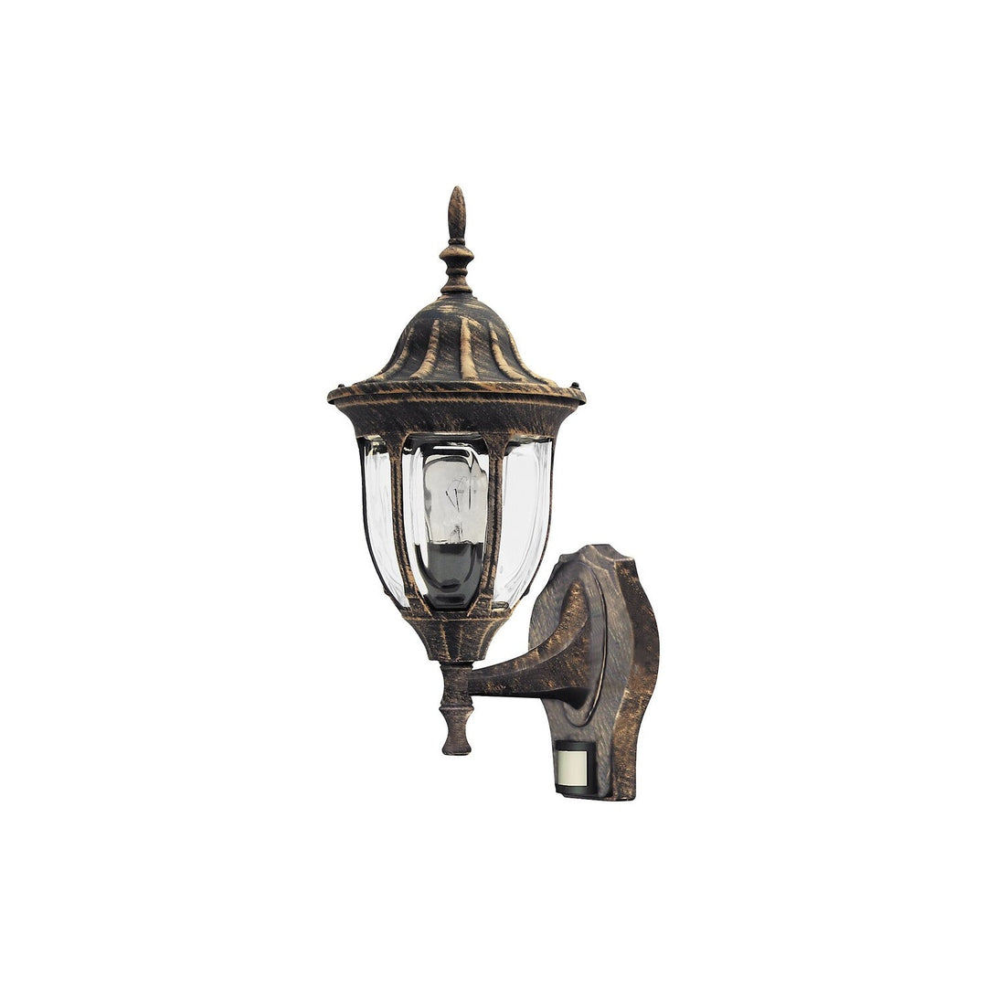 Milano udendørslampe til vægmontering, 60 Wa, guld, IP43 sens