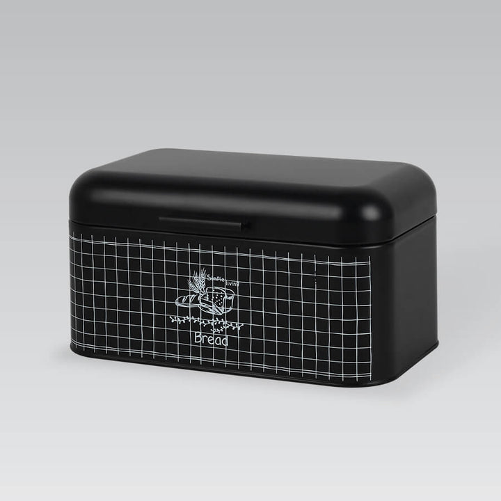 Brødbeholder med låg 30x20x15,7 cm Steel Black