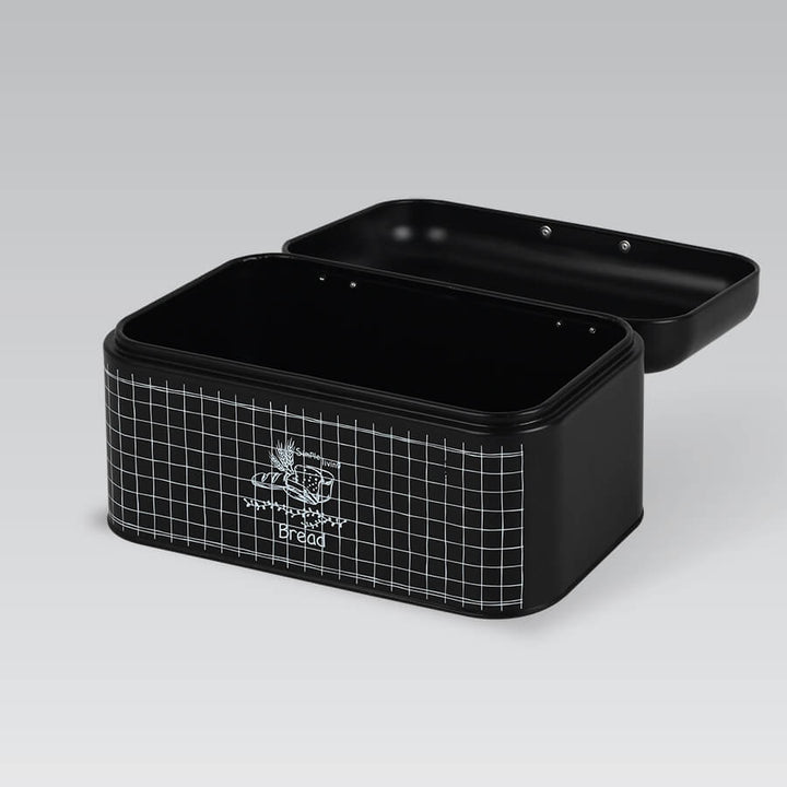 Brødbeholder med låg 30x20x15,7 cm Steel Black