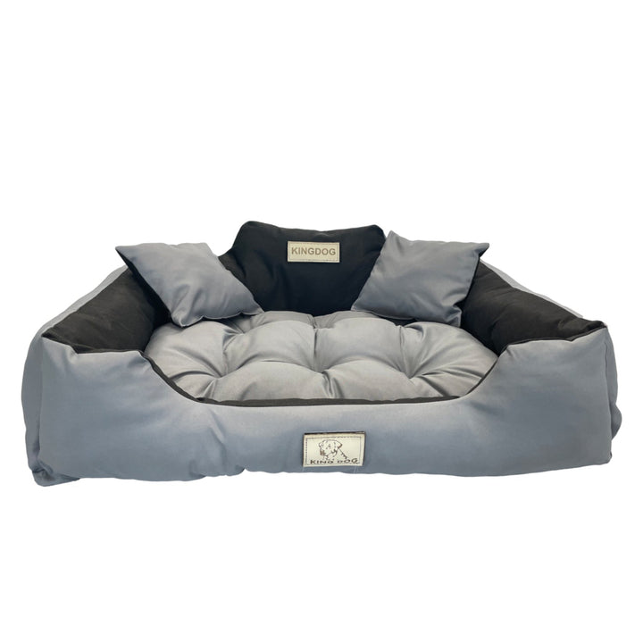 Hundeseng, kattebørne 55 x 45 Mørkegrå Kingdog størrelse S
