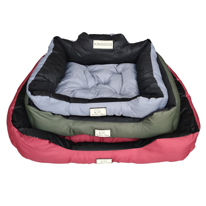Hundeseng, kattebørne 55 x 45 Lysegrå Kingdog størrelse S