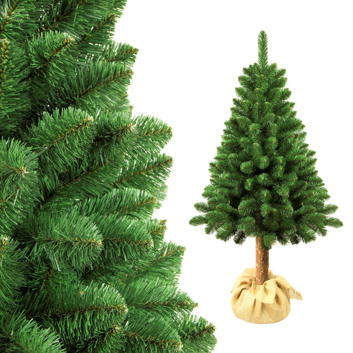 Kunstig juletræ af fyrretræ på stamme, 160 cm – høj kvalitet