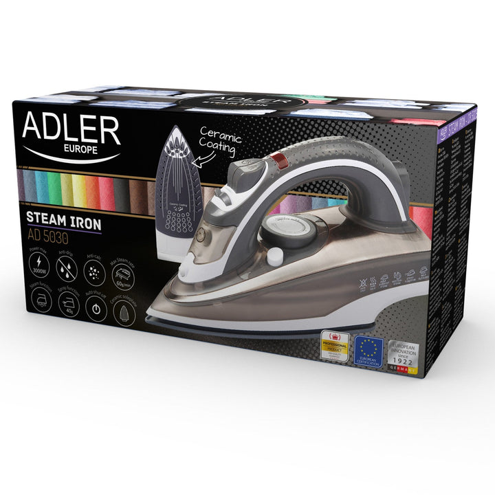 Adler AD 5030 Keramisk strygejern, selvrensende 3000 W