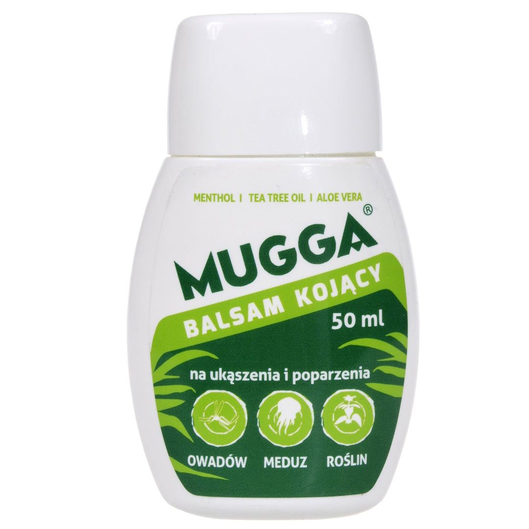 Mugga-sæt 2x Mugga Spray 50 % 75 ml + Mugga beroligende balsam 50 ml