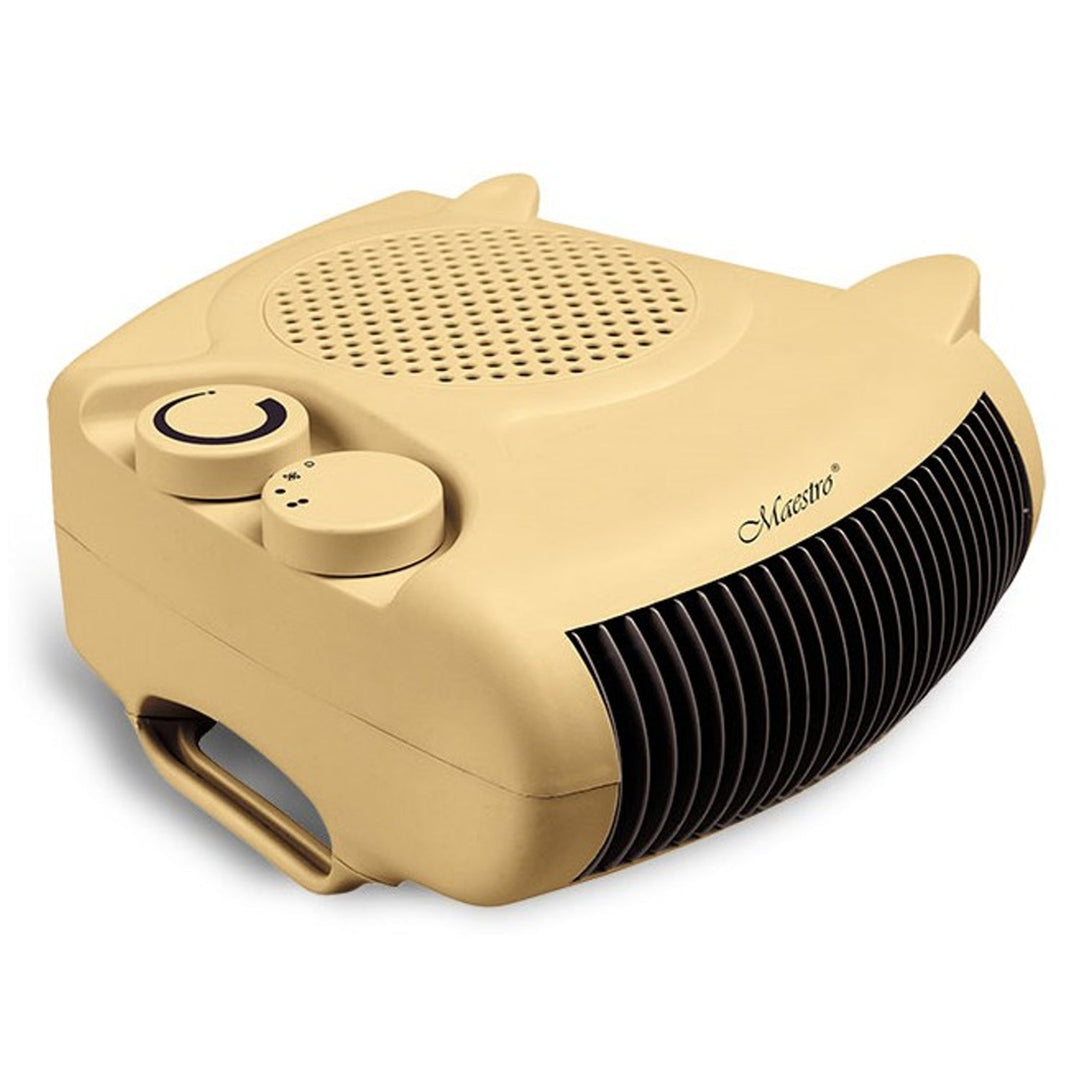 Varmeblæser Elektrisk radiator 2000 W Tre driftsindstillinger Varm og kold Indstilling vandret og lodret Beige