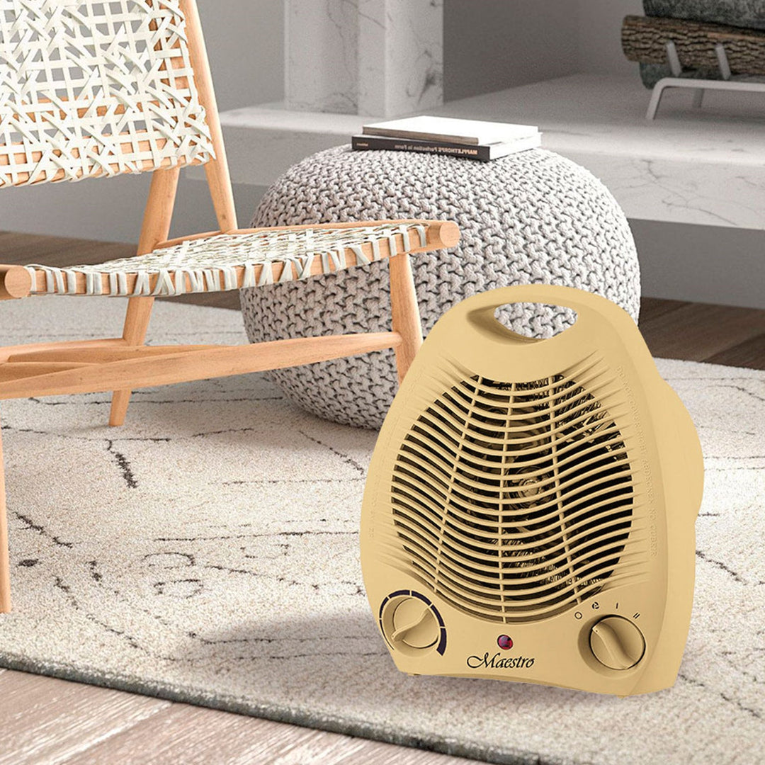 Termoventilator Elektrisk radiator 2000W Beige Har to driftsformer: ventilatorfunktion