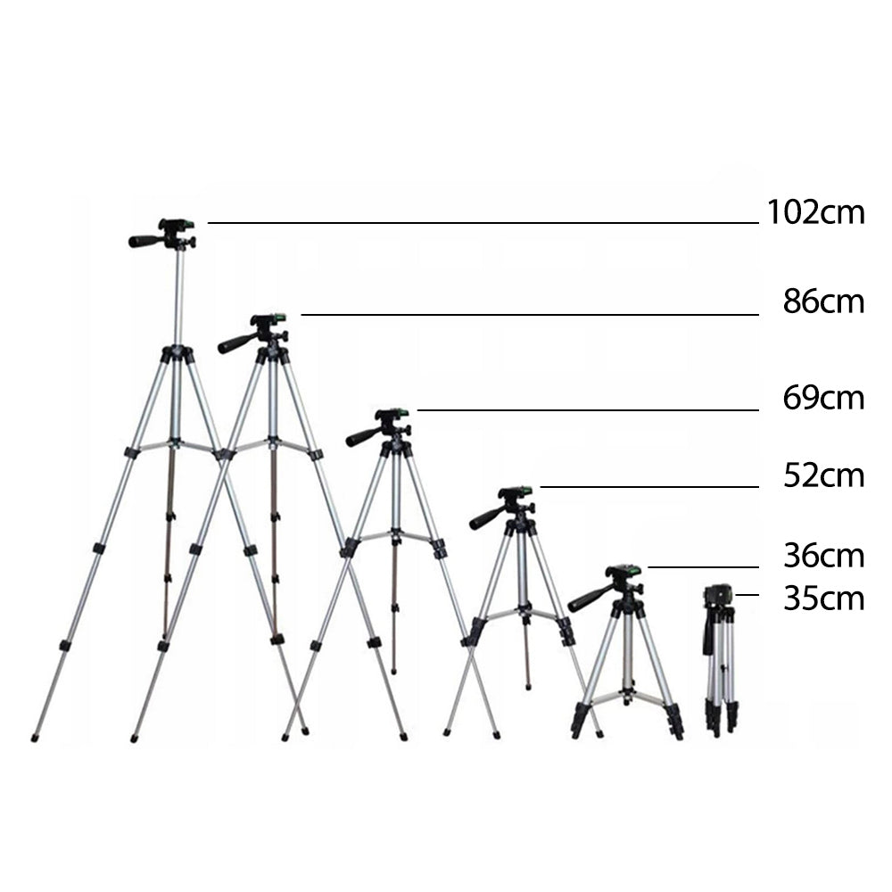 Universalstativ 1/4" Maclean, til kameraer, videokameraer, smartphones, ringlamper, maks. 1050 mm, maks. 2 kg, MC-164