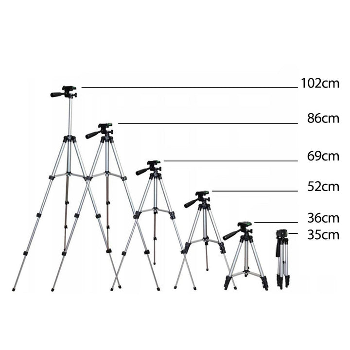 Universalstativ 1/4" Maclean, til kameraer, videokameraer, smartphones, ringlamper, maks. 1050 mm, maks. 2 kg, MC-164