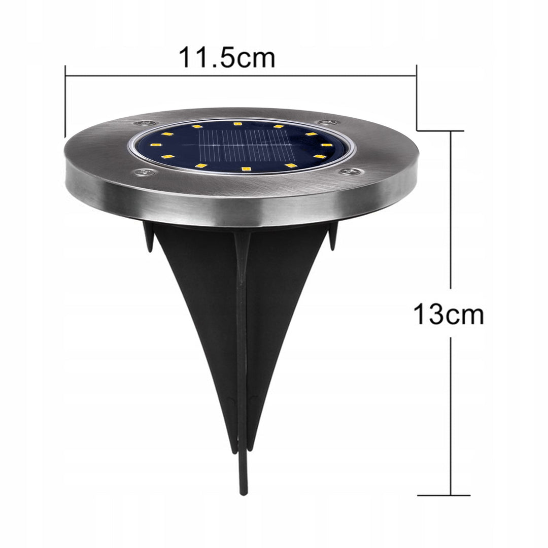 Maclean IP44 solcellelampe til haven, 12 LED SMD, 4000K, Ni-MH 600 mAh, 0,7W, MCE318