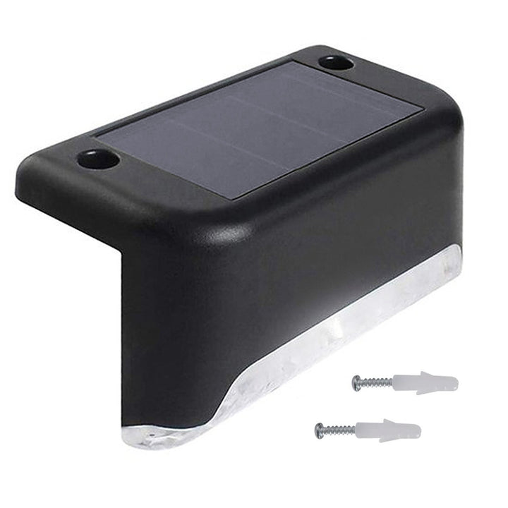Maclean IP44 LED-trappelampe til terrassen, 4000K, Ni-MH 100 mAh, 80x45x45mm, skumringssensor MCE319