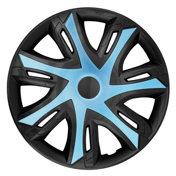 16'' NRM N-Power bicolor azure/black hjulkapsler, sort - azurblå, 4 stk.