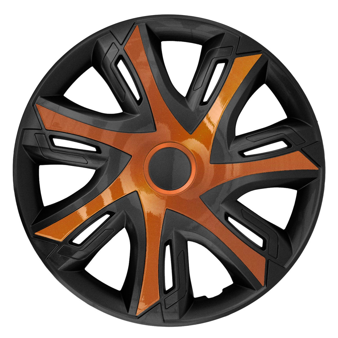 16'' NRM N-Power bicolor copper/black sort-kobberfargede hjulkapsler, 4 stk.