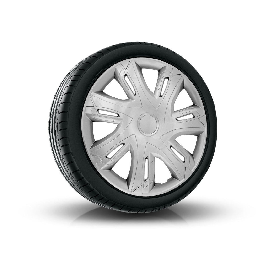 14'' NRM N-Power sølvfargede hjulkapsler, 4 stk.