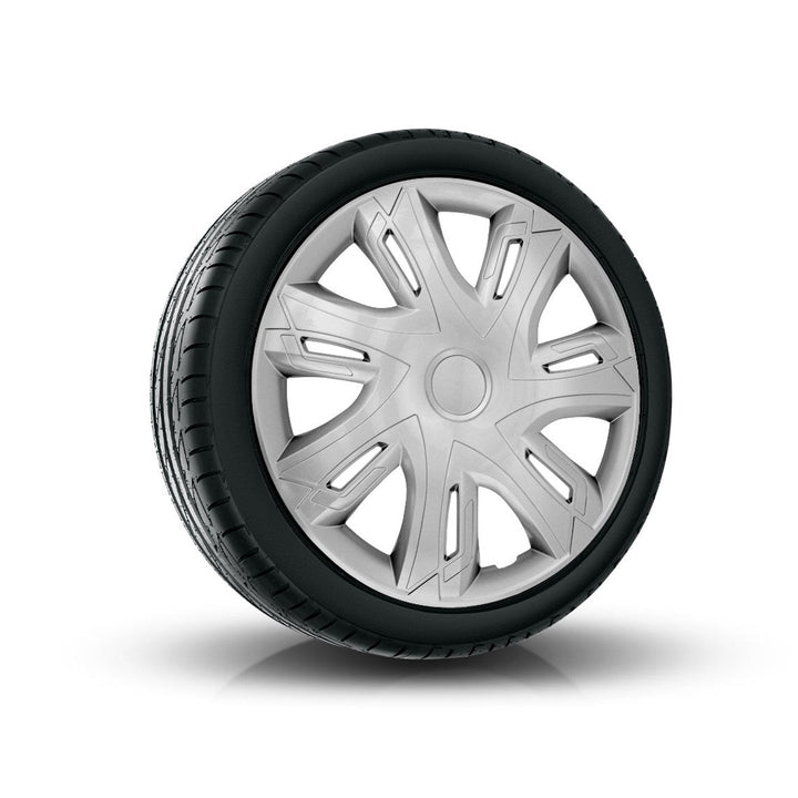 14'' NRM N-Power sølvfargede hjulkapsler, 4 stk.