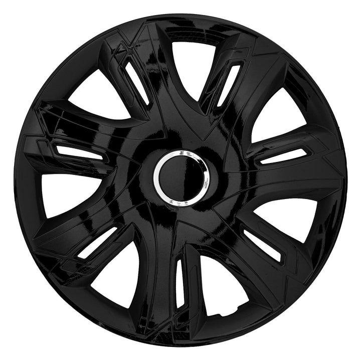 16" Supernova sortlakeret hjulkapsler, 4 stk., universal