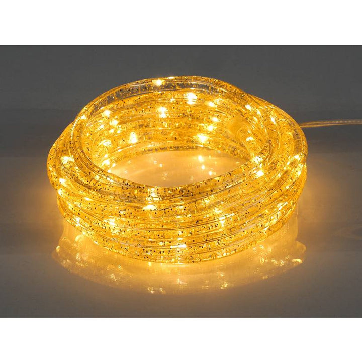 Dekorativt lyssnor ML53GC 72 LED 3,6 m med guldglimmer, varm hvid IP44