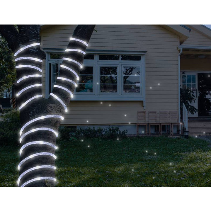 Dekorativt lyssnor ML53SZ 72 LED 3,6 m med sølvglimmer, kold hvid IP44
