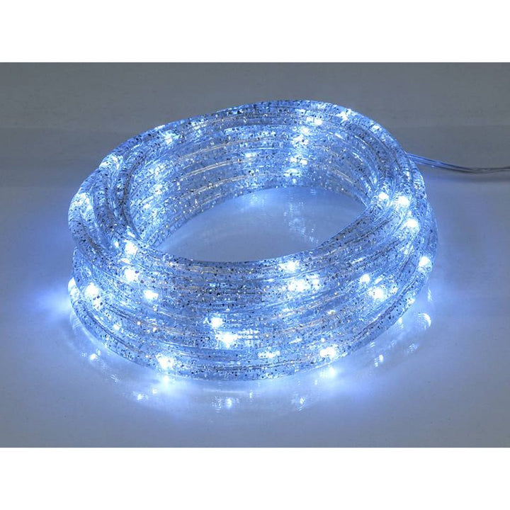 Dekorativt lyssnor ML53SZ 72 LED 3,6 m med sølvglimmer, kold hvid IP44