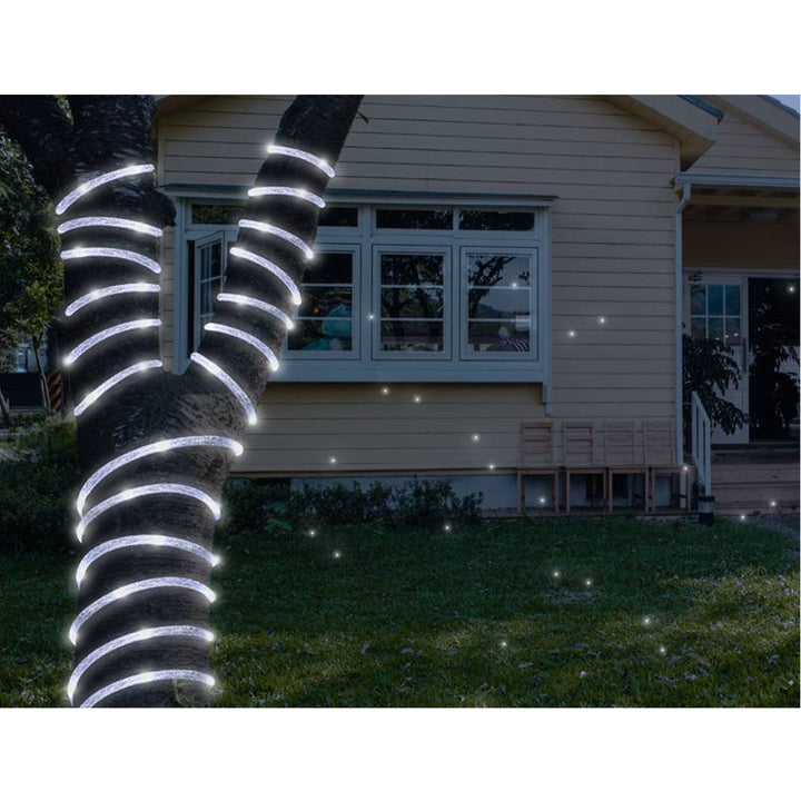 Dekorativt lyssnor ML54SZ 100 LED 10 m med sølvglimmer, kold hvid IP44