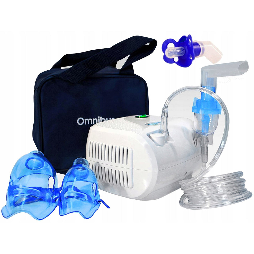 Omnibus BR-CN116 kompressorinhalator, hvid + mundstykke