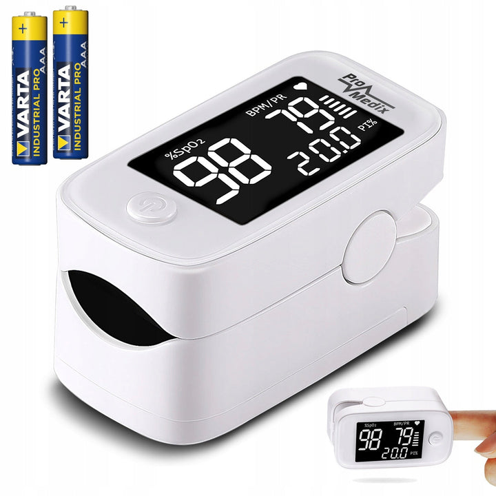 ProMedix PS-870 medicinsk fingermåler + batterier