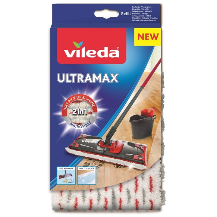 Vileda Ultramax mop med stang + ekstra moppeindlæg