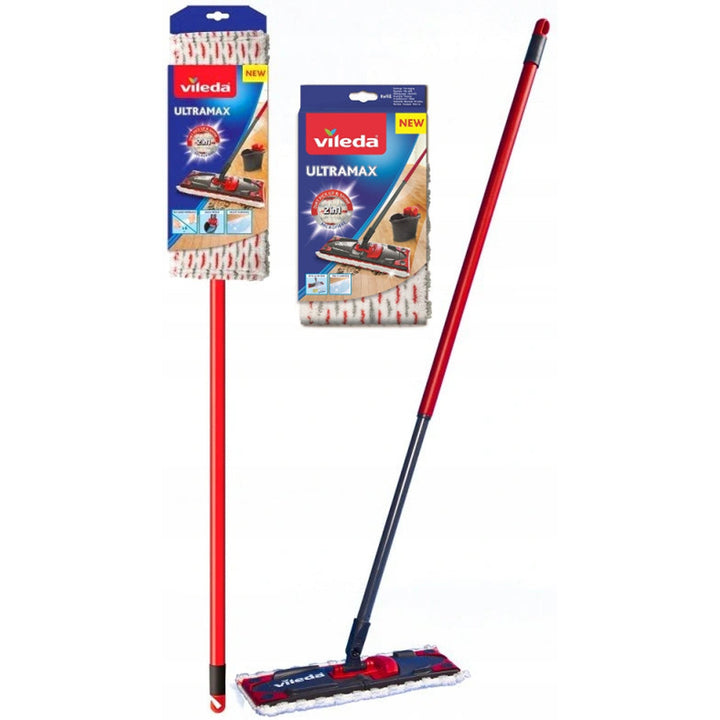 Vileda Ultramax mop med stang + ekstra moppeindlæg