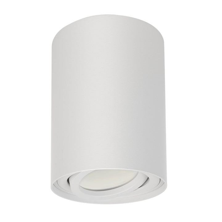 Maclean rund loftlampe, hvid MCE422 + LED-pære GU10 5W 4000K