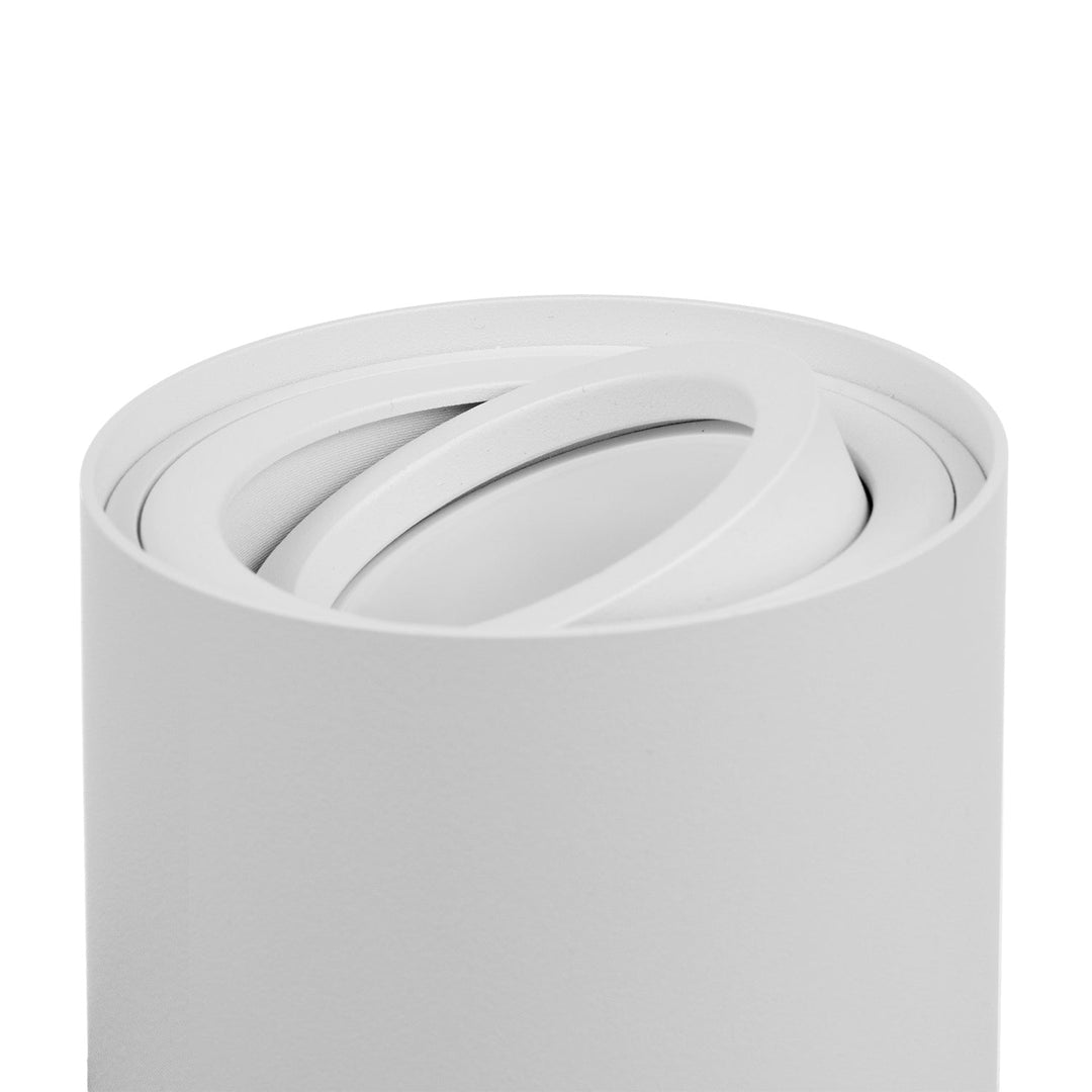 Maclean rund loftlampe, hvid MCE422 + LED-pære GU10 5W 4000K