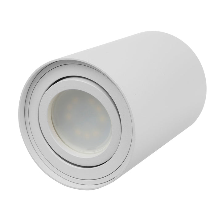 Maclean rund loftlampe, hvid MCE422 + LED-pære GU10 5W 4000K