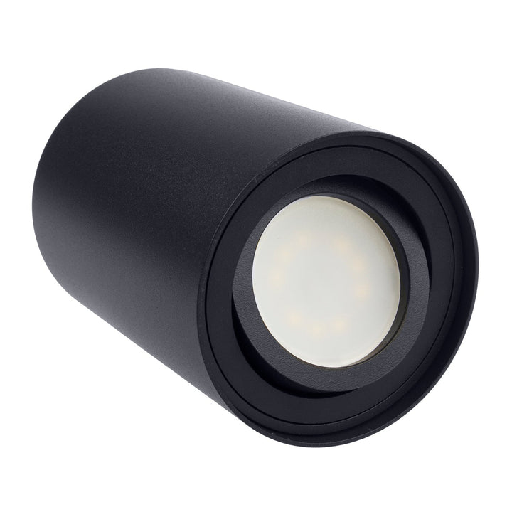 Maclean rund loftslampe, sort MCE422 B + LED-pære GU10 5W 4000K