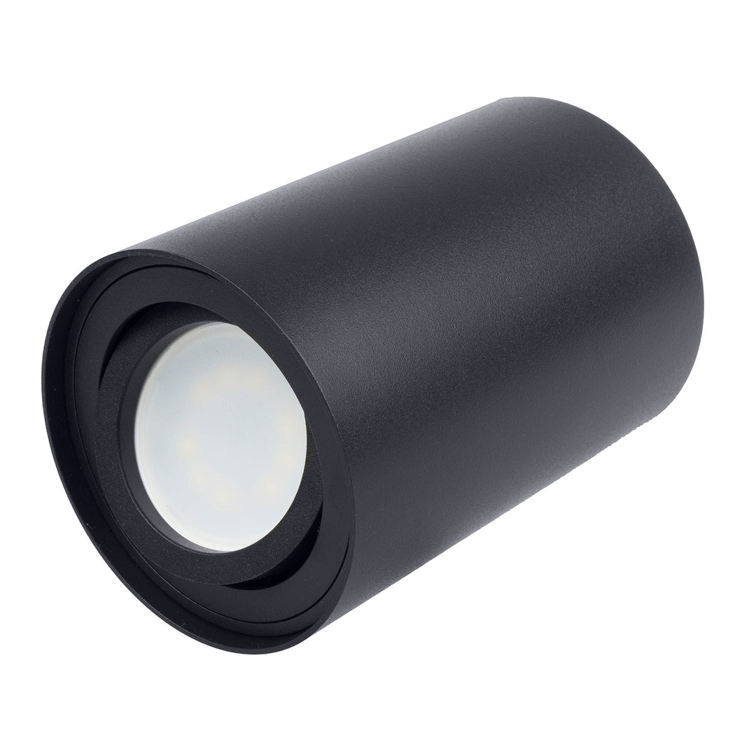 Maclean rund loftslampe, sort MCE422 B + LED-pære GU10 5W 4000K