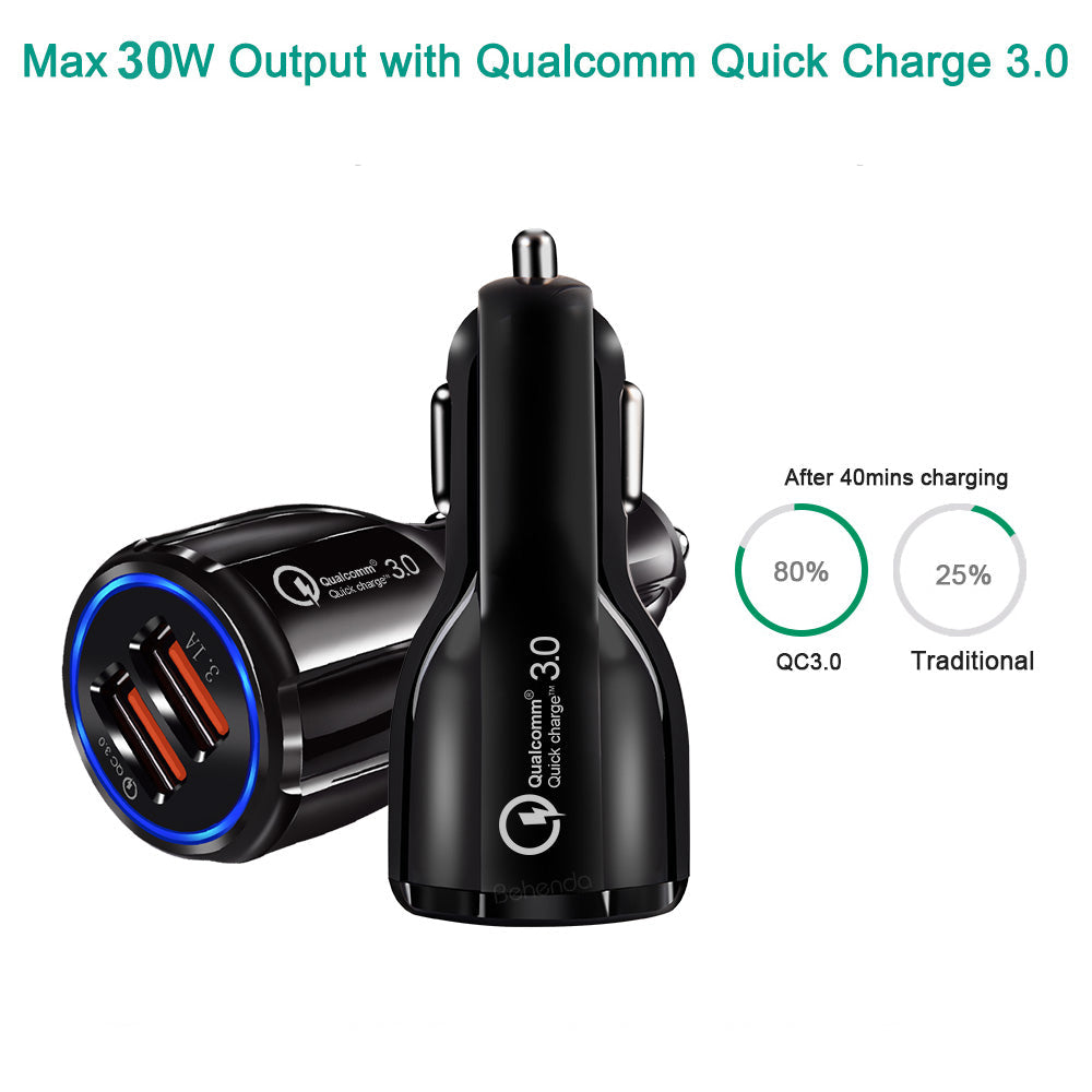 Maclean Energy 6100 mA USB-billader til bil + kabel