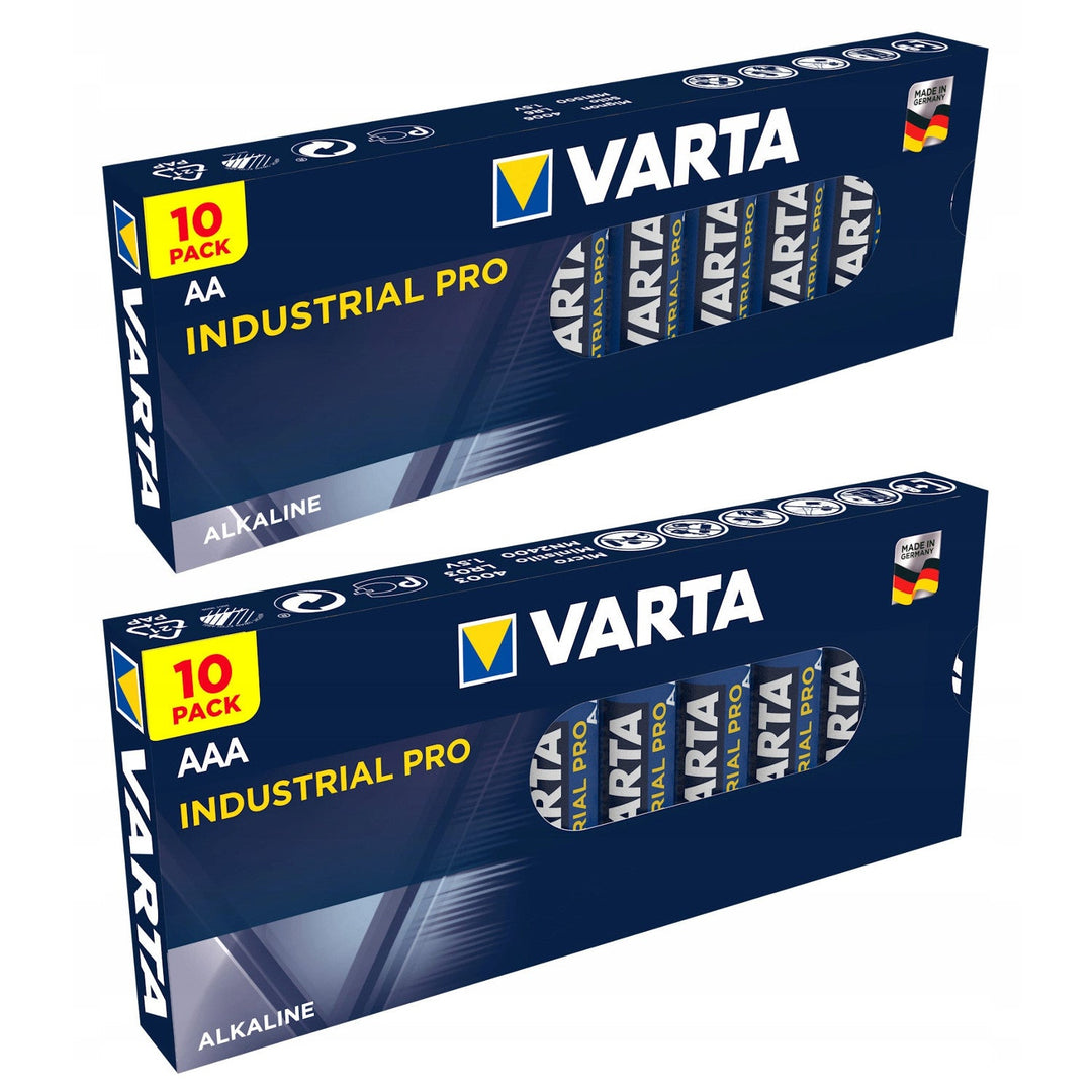 Sæt med alkaliske batterier Varta Industrial AA AAA 20 stk.